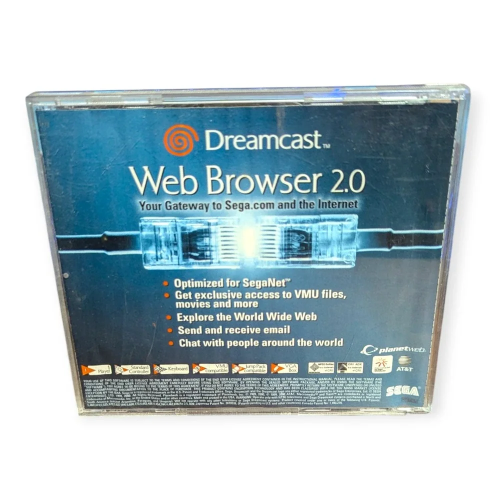 Sega Dreamcast Web Browser 2.0 with SegaNet and Sega Swirl Game‎ NTSC-U/C 2000